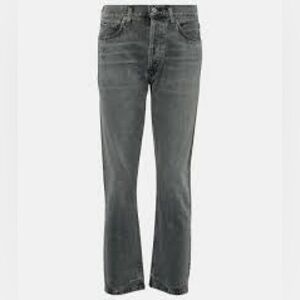 CITIZENS OF HUMANITY Charlotte High Rise Straight Jean Denim in Grayscale 28